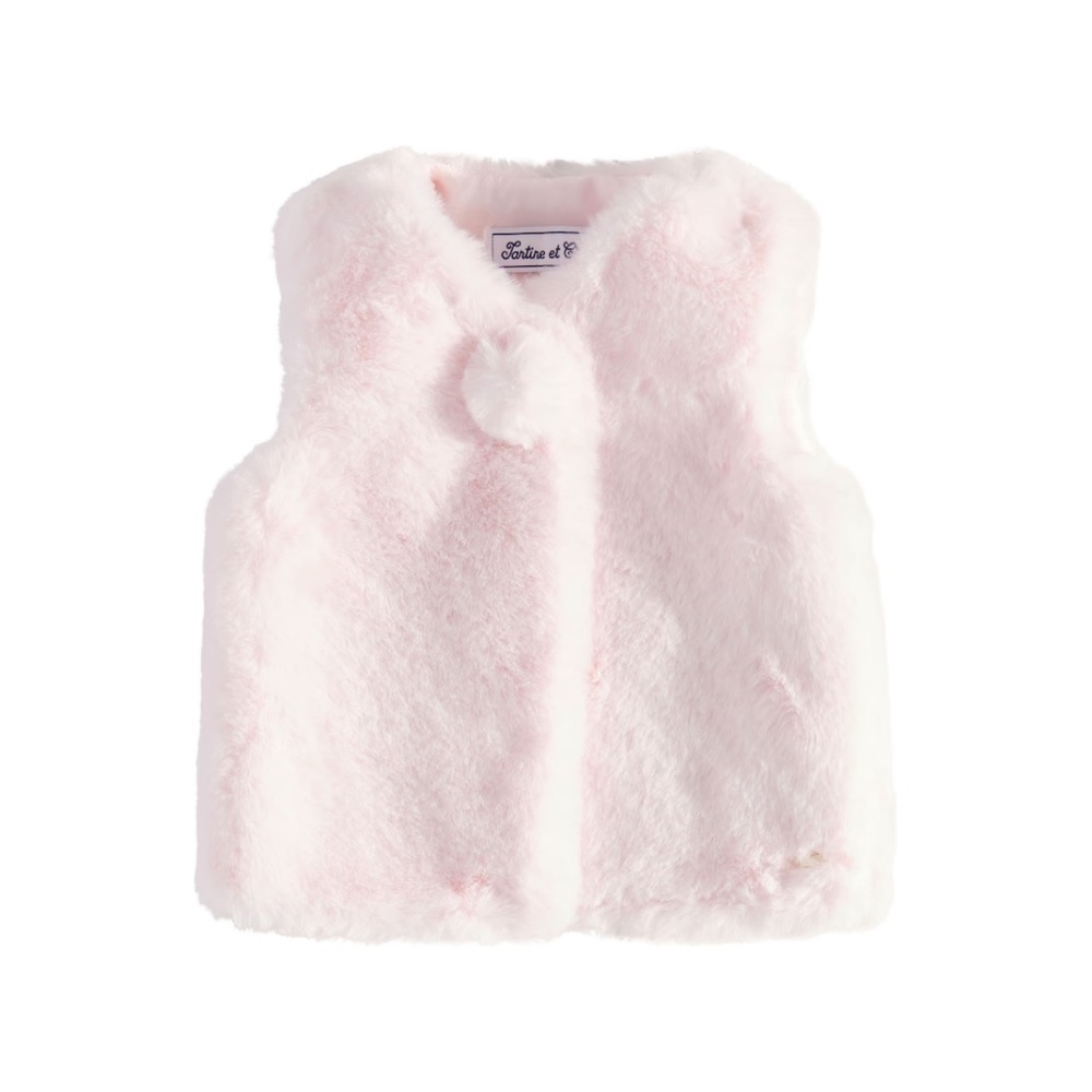 NWT Tartine et Chocolate Faux Fur Vest - 2A